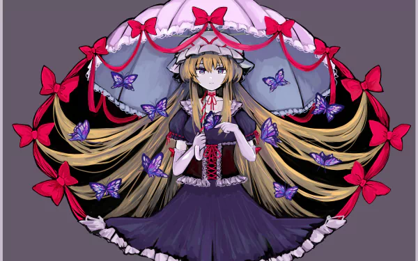 Yukari Yakumo Anime Touhou HD Desktop Wallpaper | Background Image