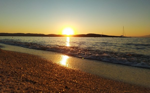 Photography Seascape Sunset Sand Sea Beach Sardinia HD Wallpaper | Background Image
