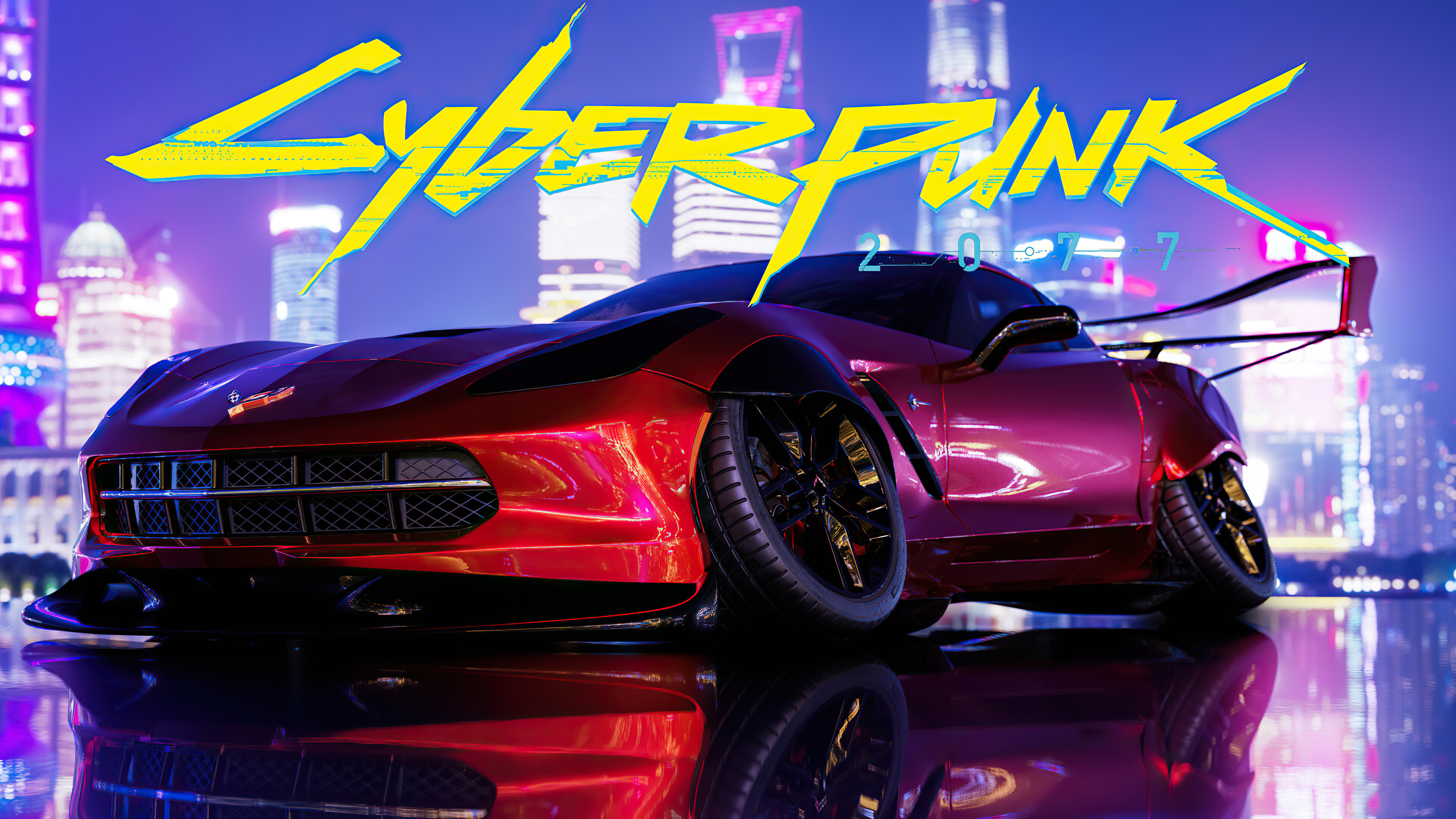 Cyberpunk Supercar Desktop Wallpaper - Supercar Wallpaper 4K