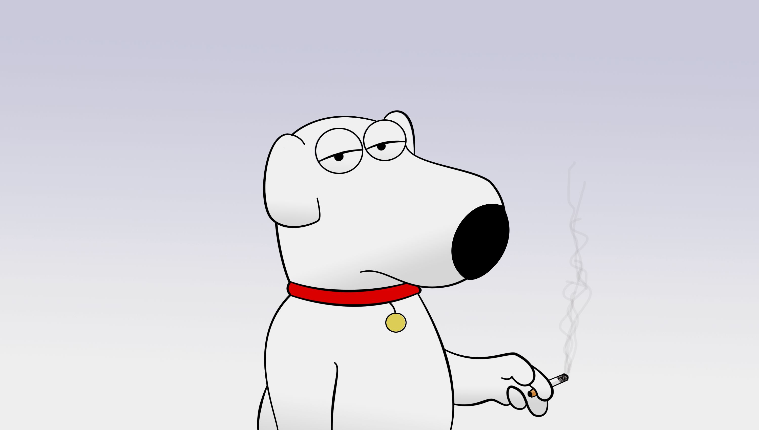 Brian Griffin from the TV show Family Guy as a desktop wallpaper.