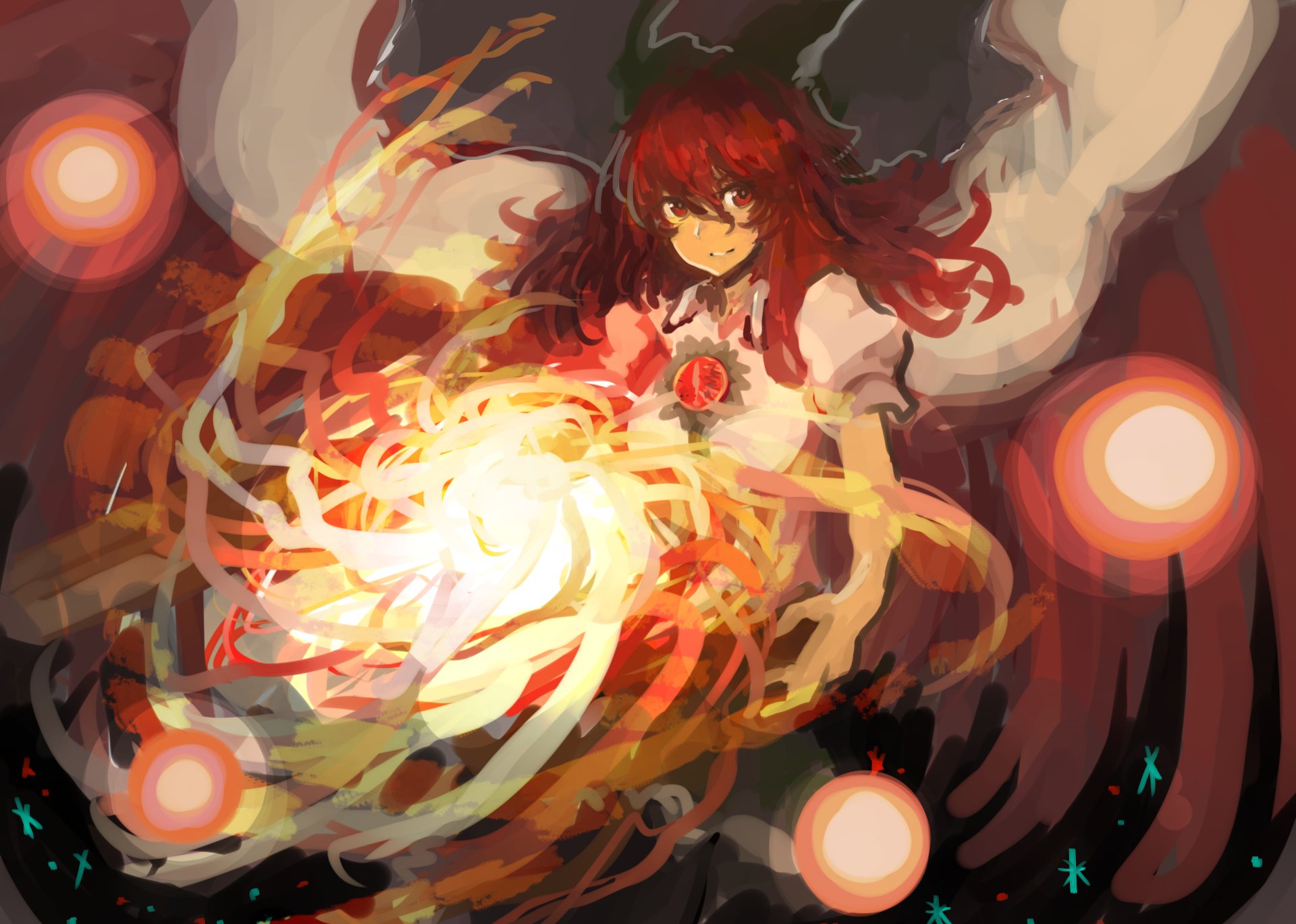 Download Utsuho Reiuji Anime Touhou 4k Ultra HD Wallpaper by Moor