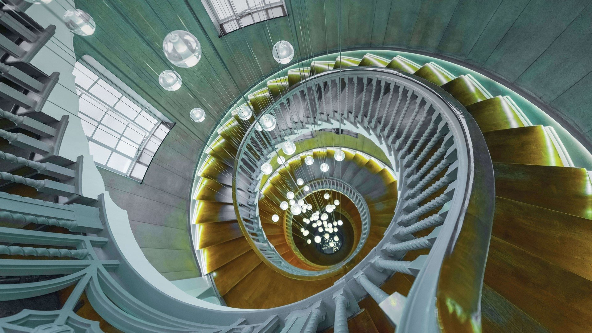Download Spiral Staircase Man Made Stairs HD Wallpaper