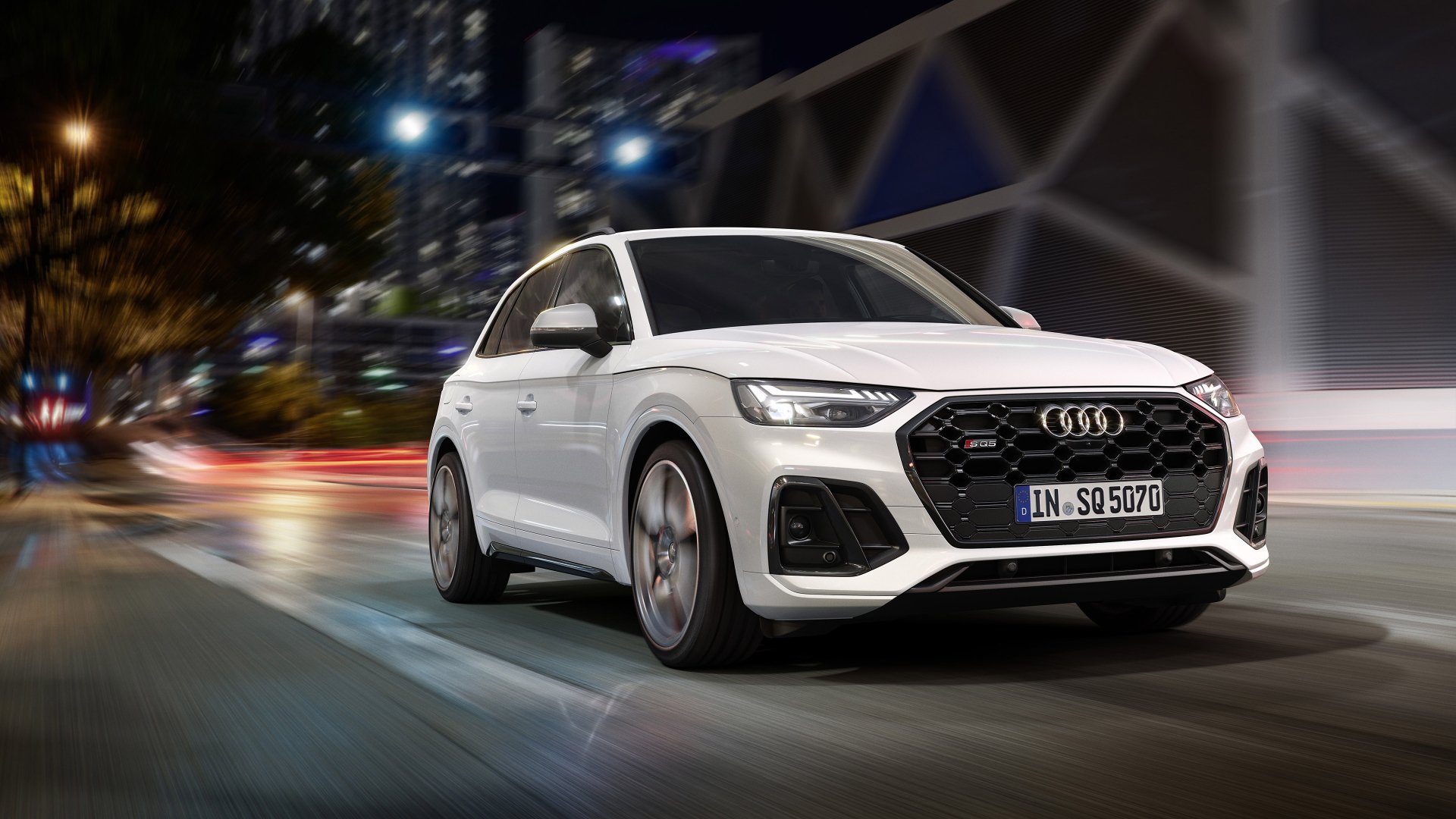 Download SUV White Car Car Audi Vehicle Audi SQ5 4k Ultra HD Wallpaper