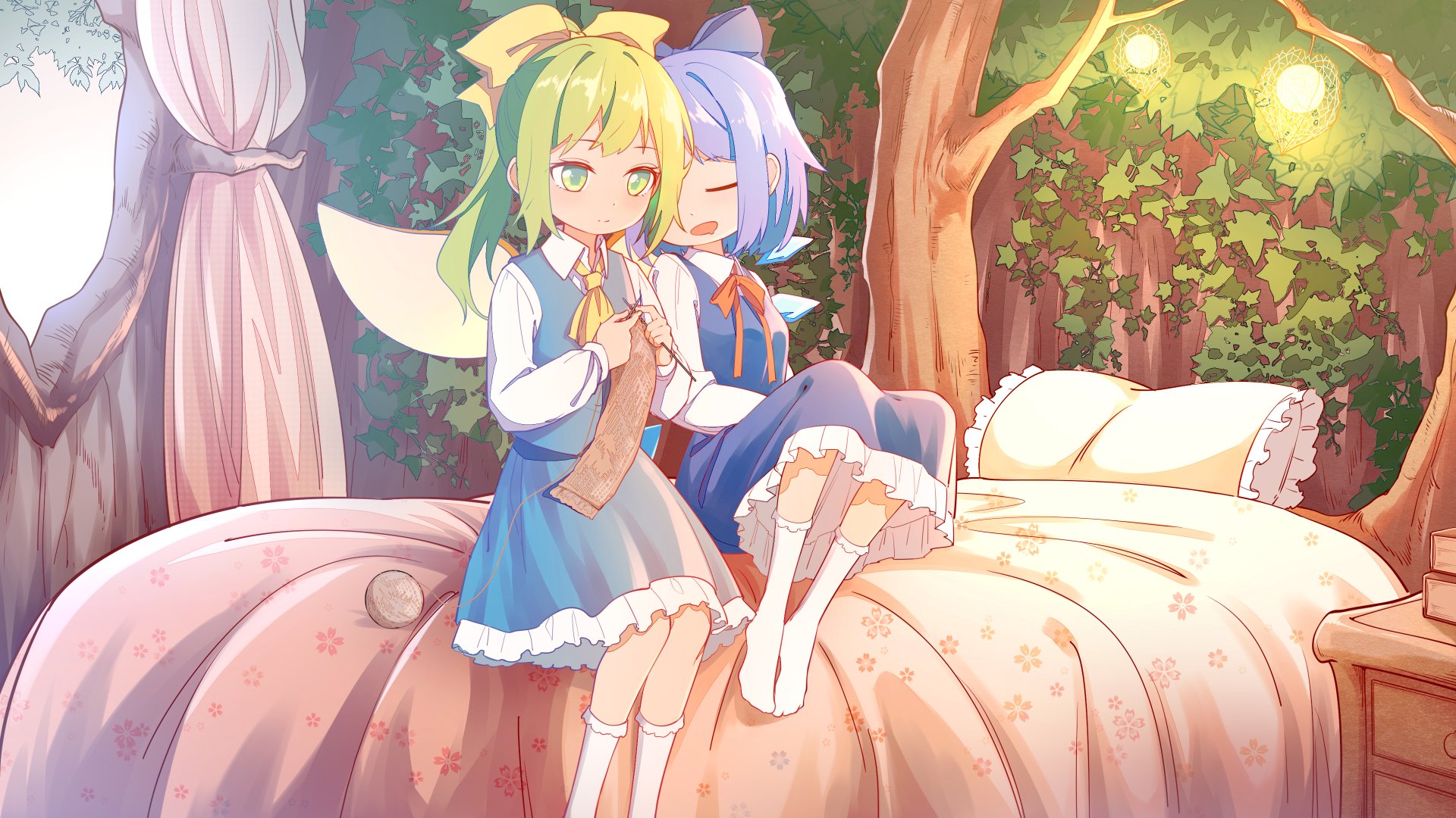 Download Daiyousei (Touhou) Cirno (Touhou) Anime Touhou 4k Ultra HD Wallpaper by 节鸽