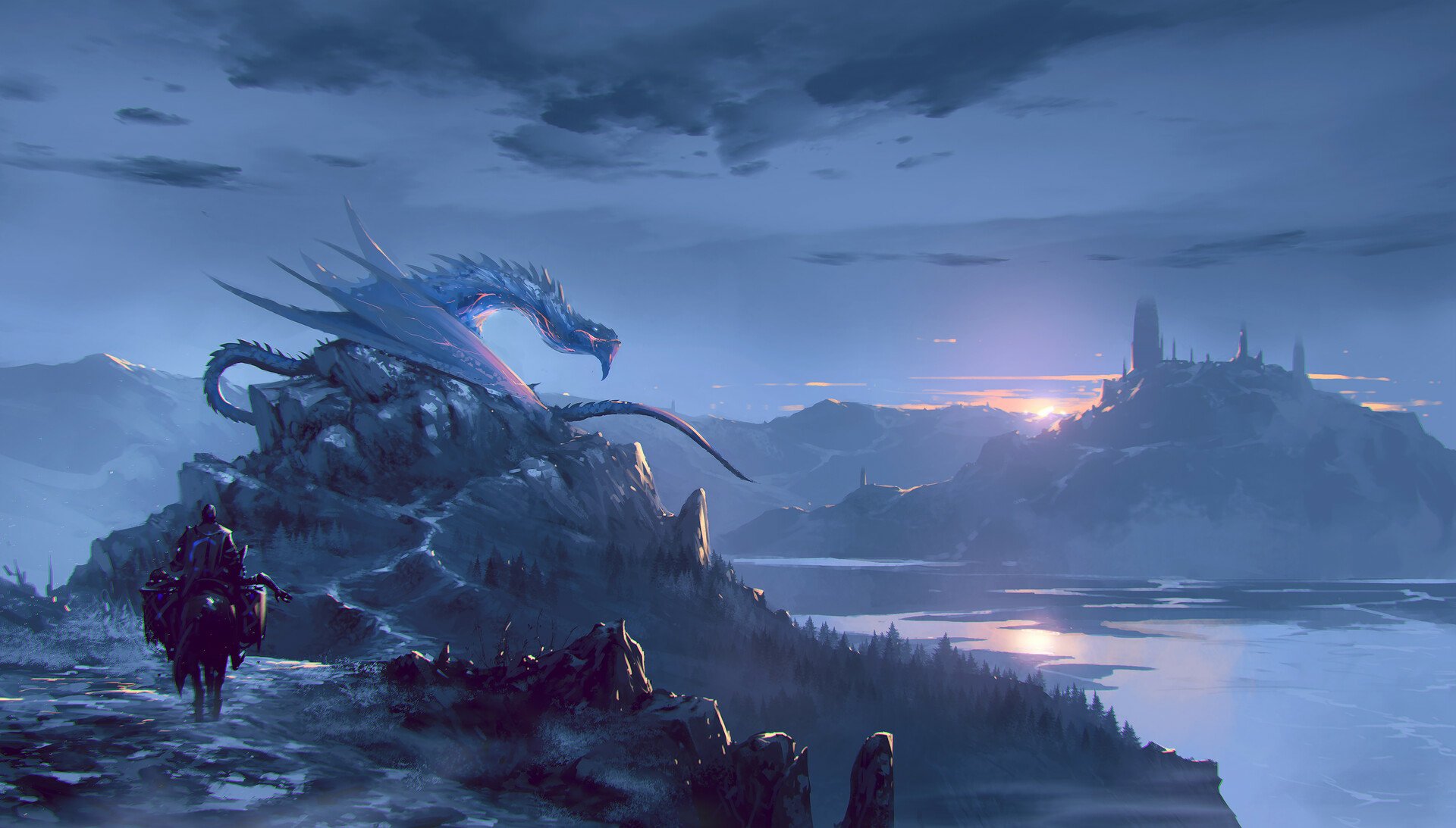 Fantasy Landscape Dragon