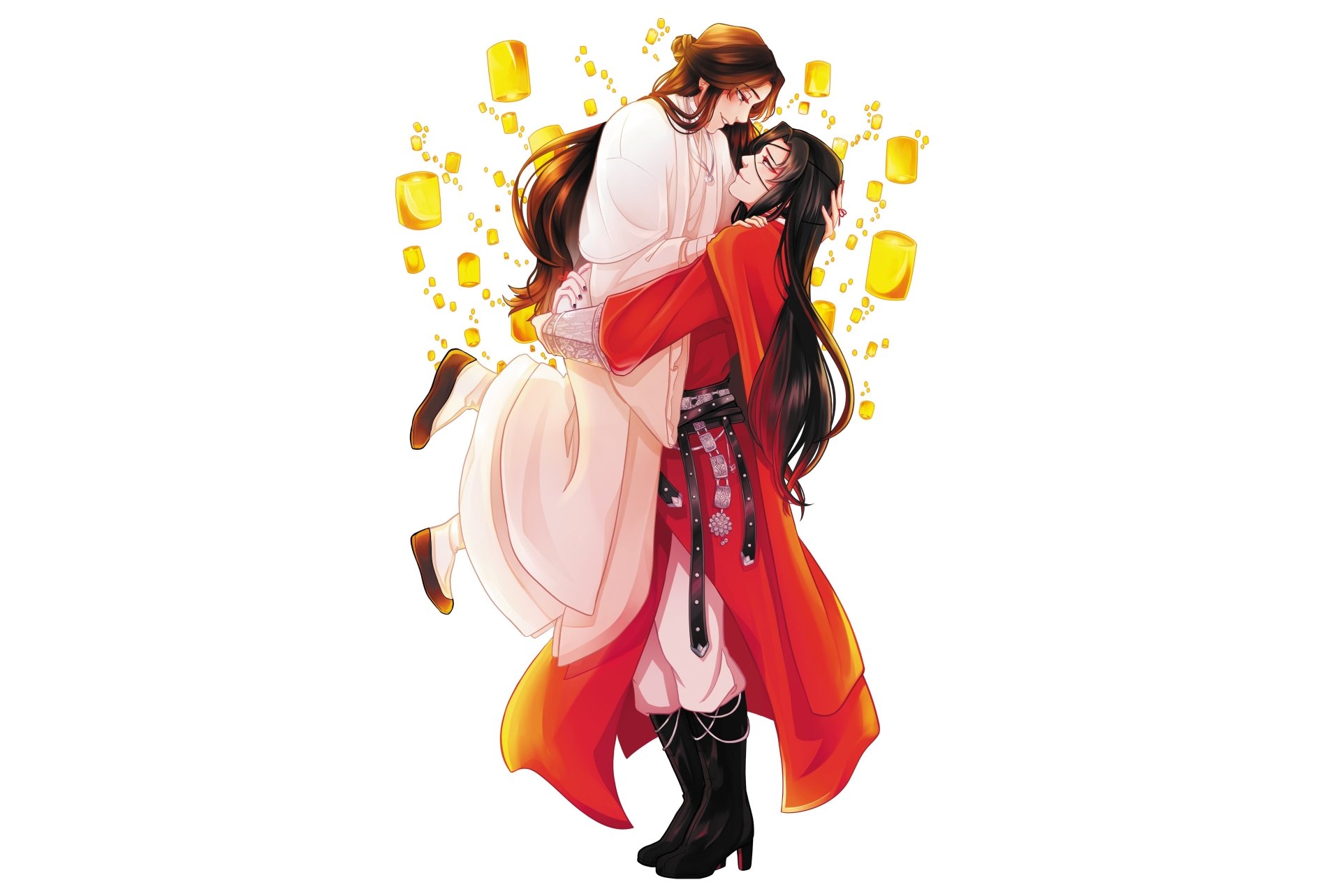 Download Xie Lian San Lang Hua Cheng His Royal Highness The Crown Prince Of Xianle Heaven Official's Blessing Crimson Rain Sought Flower Anime Tian Guan Ci Fu 4k Ultra HD Wallpaper