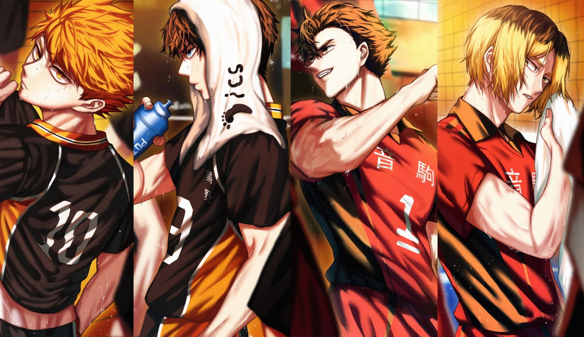 Download Kenma Kozume Tetsurō Kuroo Shōyō Hinata Tobio Kageyama Anime Haikyū!! HD Wallpaper by Litchi