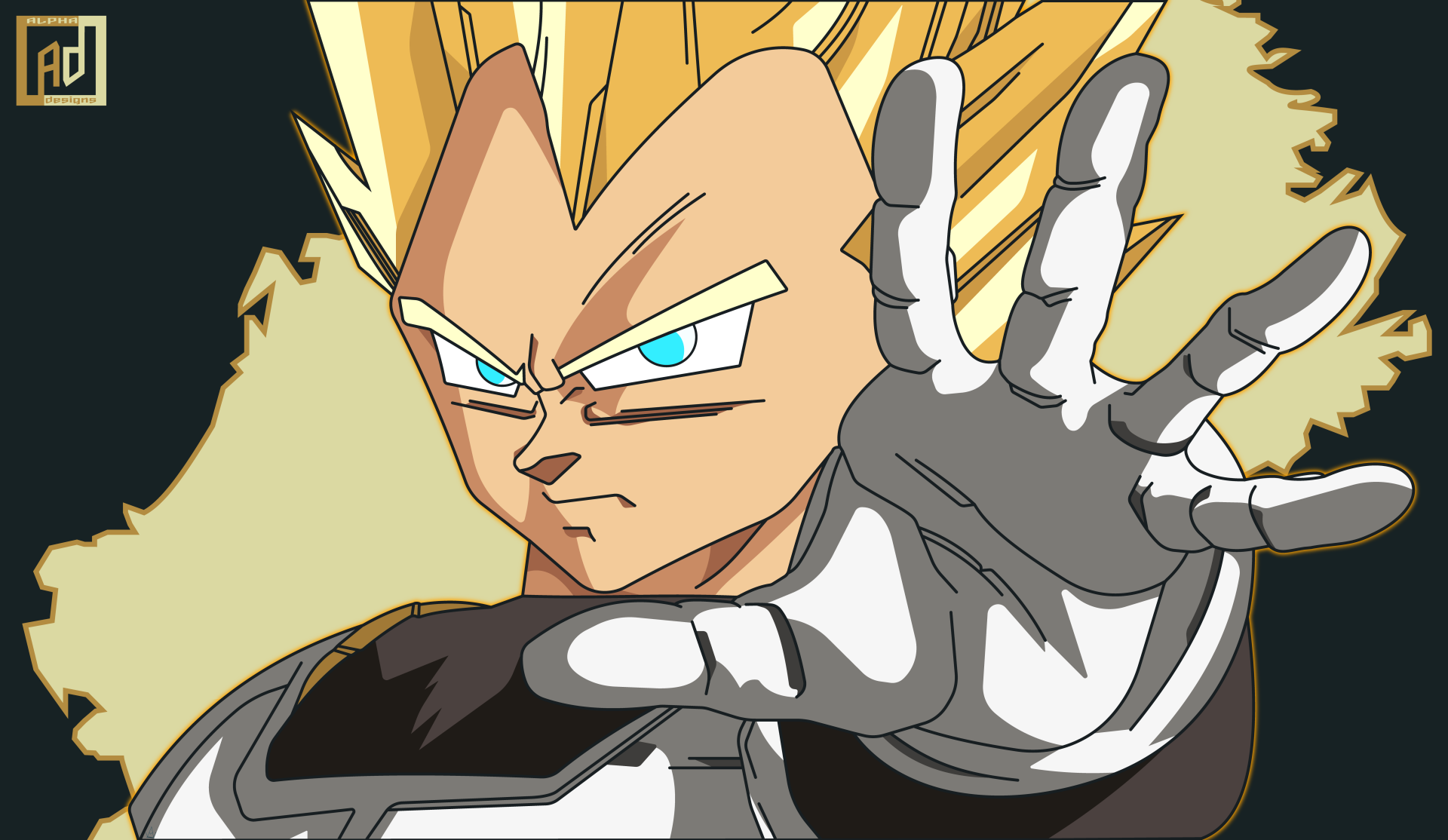 Prince Vegeta Super Saiyain by mglking