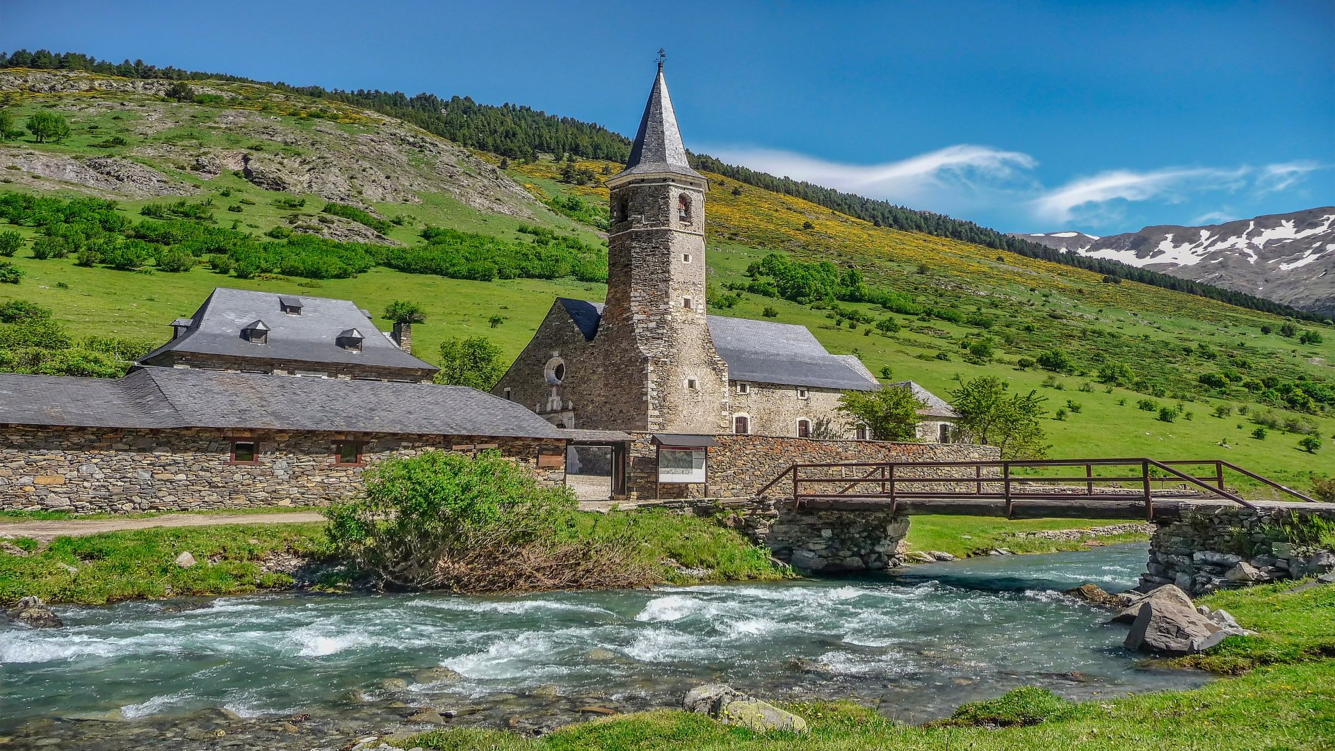 Download Bridge River Religious Church 4k Ultra HD Wallpaper by enriquelopezgarre
