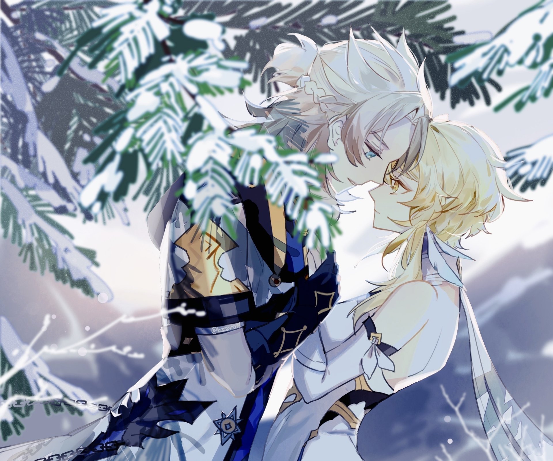 Download Lumine (Genshin Impact) Albedo (Genshin Impact) Video Game Genshin Impact HD Wallpaper by 404notFound_esz