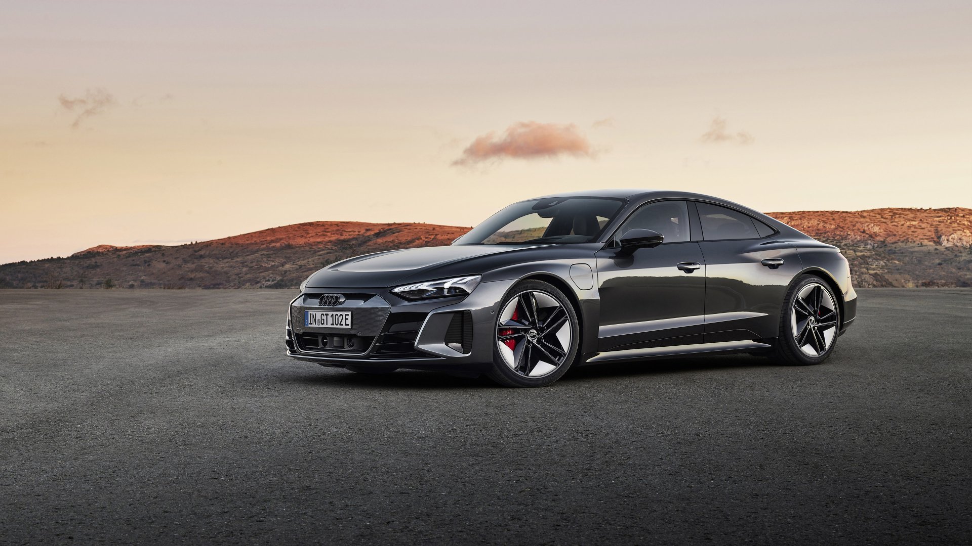Download Electric Car Silver Car Car Audi Vehicle Audi RS E-Tron GT 4k Ultra HD Wallpaper