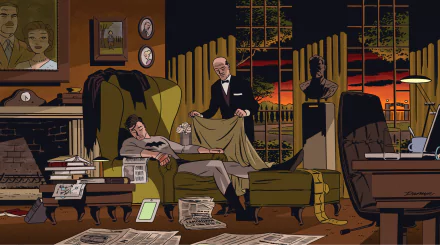 Alfred Pennyworth Bruce Wayne Comic Batman HD Desktop Wallpaper | Background Image