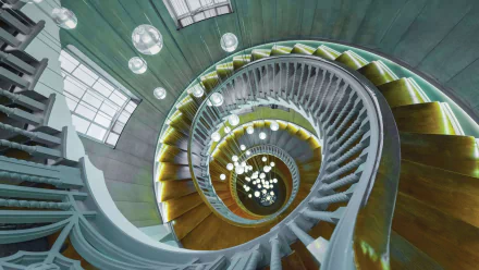 spiral staircase man made stairs HD Desktop Wallpaper | Background Image