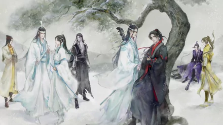 Lan Sizhui Lan Xichen Wei Wuxian Lan Wangji Anime Mo Dao Zu Shi HD Desktop Wallpaper | Background Image
