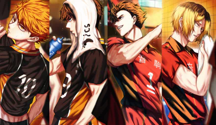 Kenma Kozume Tetsurō Kuroo Shōyō Hinata Tobio Kageyama Anime Haikyū!! HD Desktop Wallpaper | Background Image