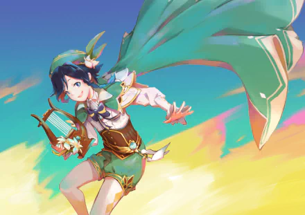 Venti (Genshin Impact) video game Genshin Impact HD Desktop Wallpaper | Background Image