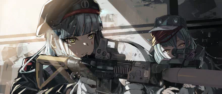 HK416 (Girls Frontline) G11 (Girls Frontline) video game Girls Frontline HD Desktop Wallpaper | Background Image