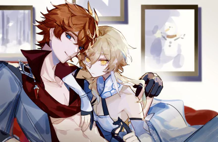 Tartaglia Childe (Genshin Impact) Lumine (Genshin Impact) video game Genshin Impact HD Desktop Wallpaper | Background Image