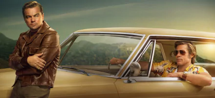Leonardo Dicaprio Brad Pitt movie Once Upon A Time In Hollywood HD Desktop Wallpaper | Background Image