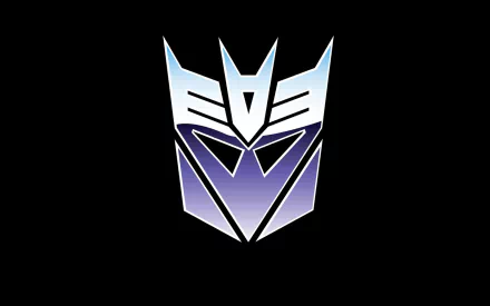 HD desktop wallpaper featuring the Decepticons logo from Transformers on a black background.