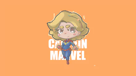 Carol Danvers chibi Comic Captain Marvel HD Desktop Wallpaper | Background Image