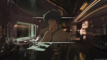Spike Spiegel Anime Cowboy Bebop picture-in-picture HD Desktop Wallpaper | Background Image