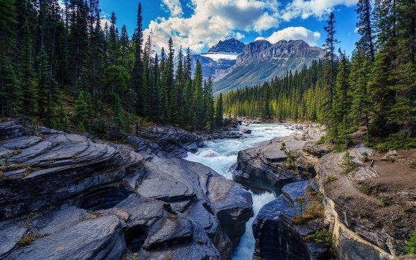 Earth River Landscape Mountain Nature Canada National Park Banff National Park HD Wallpaper | Background Image