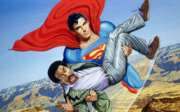 Richard Pryor Christopher Reeves Clark Kent Superman movie Superman III HD Desktop Wallpaper | Background Image