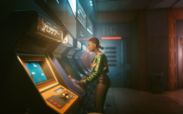 Video Game Cyberpunk 2077 Cyberpunk Cyborg Arcade HD Wallpaper | Background Image