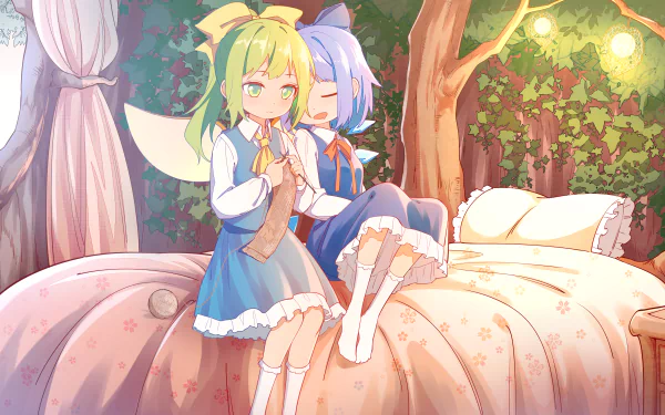 Daiyousei (Touhou) Cirno (Touhou) Anime Touhou HD Desktop Wallpaper | Background Image