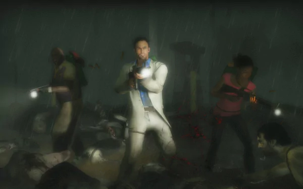 night zombie rain video game Left 4 Dead 2 HD Desktop Wallpaper | Background Image