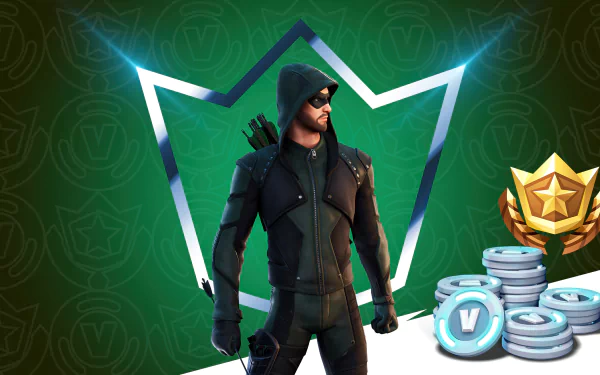 Oliver Queen Arrow (DC Comics) video game Fortnite HD Desktop Wallpaper | Background Image