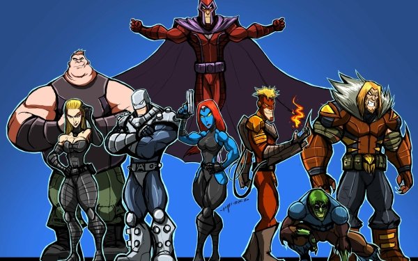 Comics X-Men Brotherhood of mutants Magneto Mystique Blob Sabertooth Toad Pyro Emma Frost HD Wallpaper | Background Image
