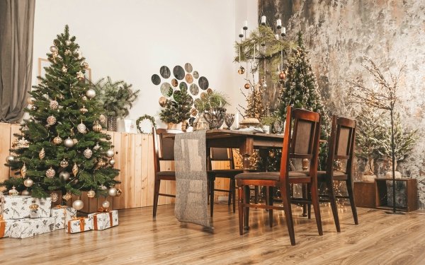 Holiday Christmas Christmas Tree Room Gift Christmas Ornaments HD Wallpaper | Background Image