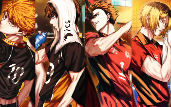 Kenma Kozume Tetsurō Kuroo Shōyō Hinata Tobio Kageyama Anime Haikyū!! HD Desktop Wallpaper | Background Image