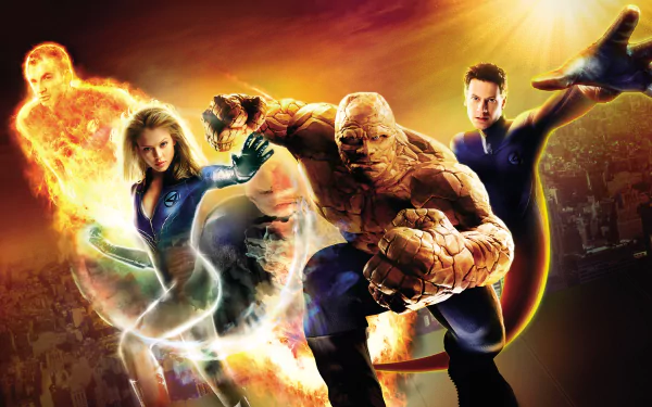 Thing (Marvel Comics) Susan Storm Reed Richards Mister Fantastic Johnny Storm Jessica Alba Ioan Gruffudd Invisible Woman Human Torch (Marvel Comics) Chris Evans movie Fantastic Four HD Desktop Wallpaper | Background Image