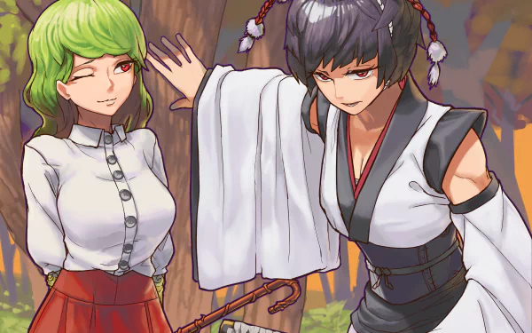 Yuuka Kazami Aya Shameimaru Anime Touhou HD Desktop Wallpaper | Background Image