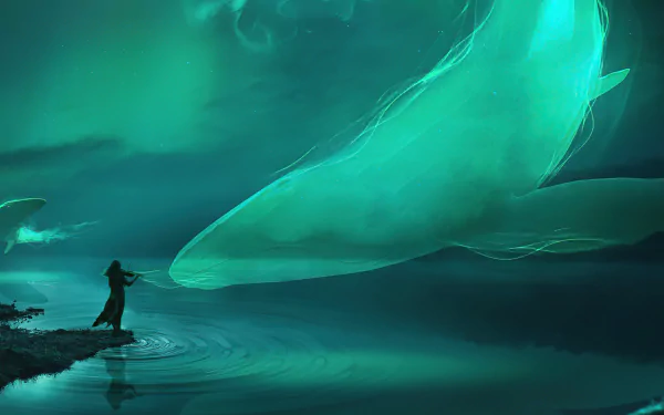 spirit fantasy whale HD Desktop Wallpaper | Background Image