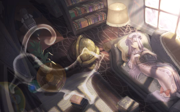 Patchouli Knowledge Anime Touhou HD Desktop Wallpaper | Background Image