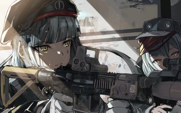 HK416 (Girls Frontline) G11 (Girls Frontline) video game Girls Frontline HD Desktop Wallpaper | Background Image