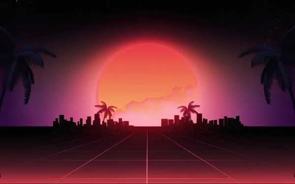 artistic retrowave HD Desktop Wallpaper | Background Image