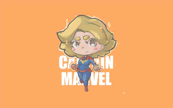Carol Danvers chibi Comic Captain Marvel HD Desktop Wallpaper | Background Image