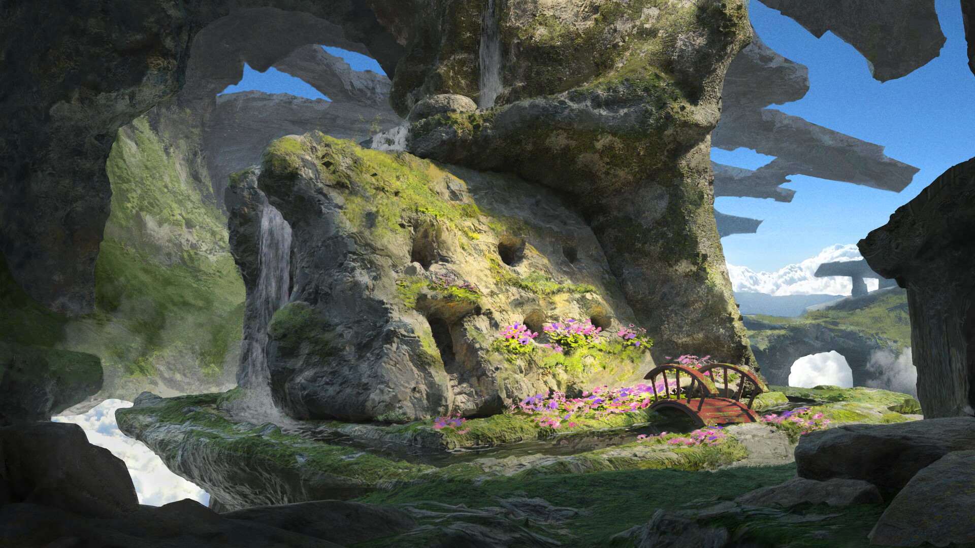 Fantasy Landscape HD Wallpaper by Tristan Kang