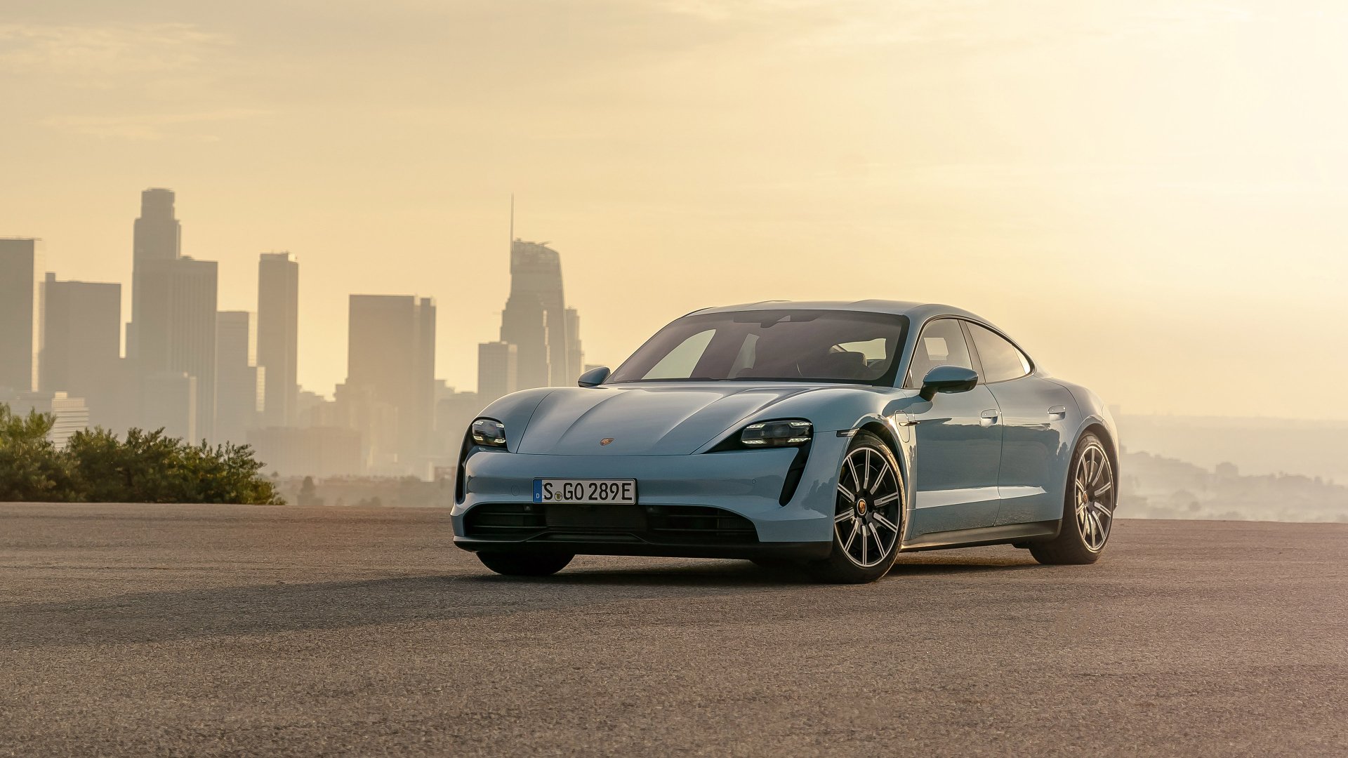 Download Car Porsche Porsche Taycan Vehicle Porsche Taycan 4S 4k Ultra HD Wallpaper