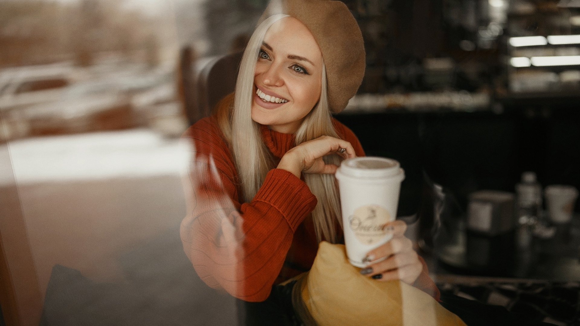 Download Hat Blonde Smile Woman Model HD Wallpaper by Ivan Kovalev