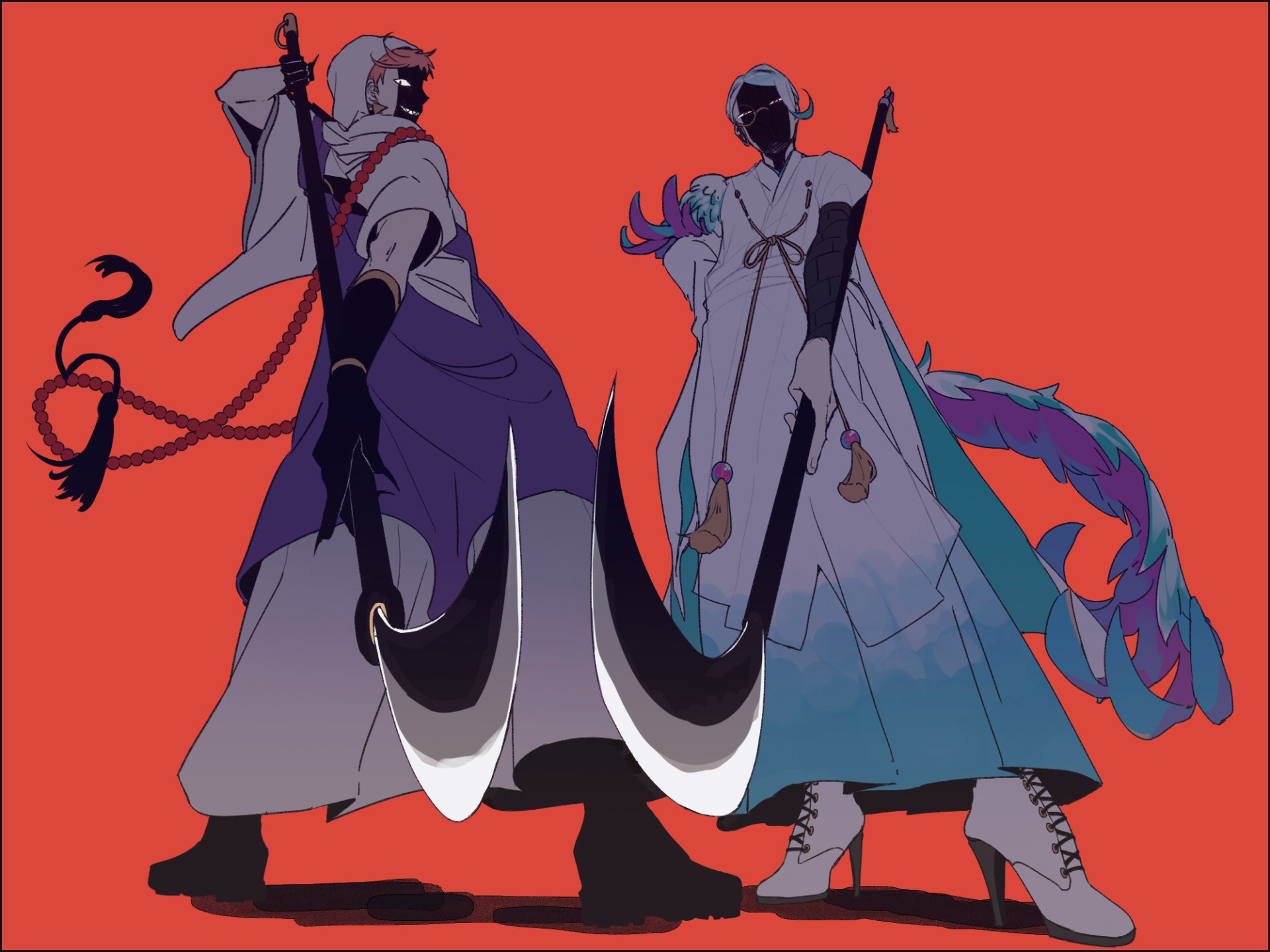 Download Tomoegata Naginata Iwatooshi (Touken Ranbu) Anime Touken Ranbu HD Wallpaper by 山田ちきん子