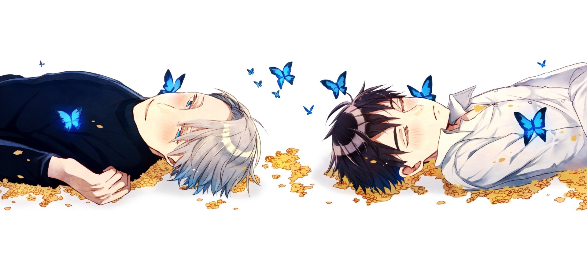 Download Victor Nikiforov Yuuri Katsuki Anime Yuri!!! On ICE HD Wallpaper by 愛千とりお