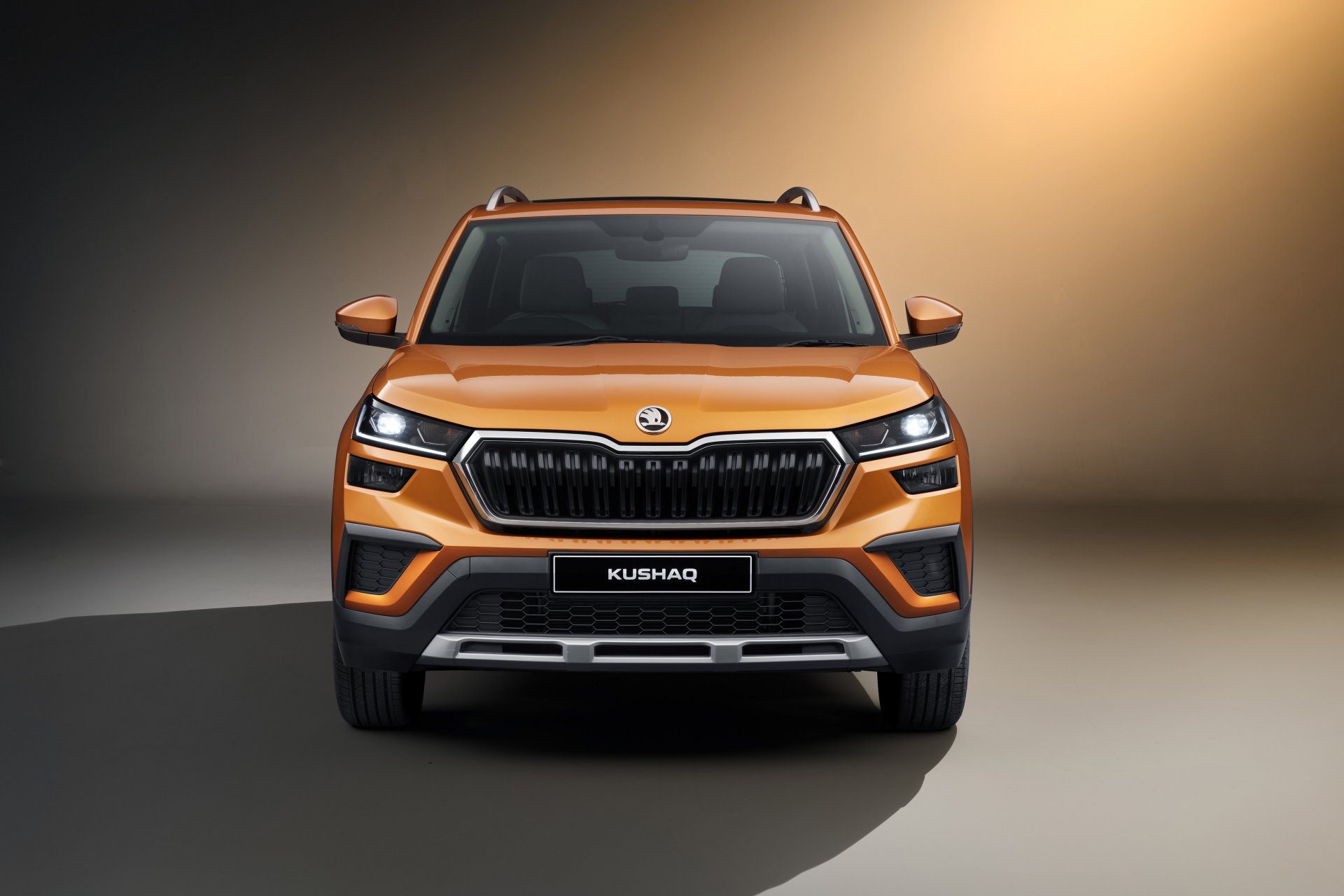 Download SUV Orange Car Skoda Car Vehicle Skoda Kushaq 4k Ultra HD Wallpaper