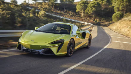 green car supercar car McLaren vehicle McLaren Artura HD Desktop Wallpaper | Background Image