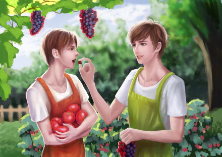 Italy (Hetalia) Spain (Hetalia) Anime hetalia axis powers HD Desktop Wallpaper | Background Image